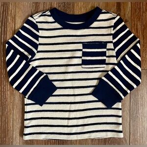 Cat & Jack Toddler Boy Striped Textured Knit Pocket Shirt Size 2T